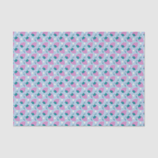 De Seda Morangos esboços e papel tissue