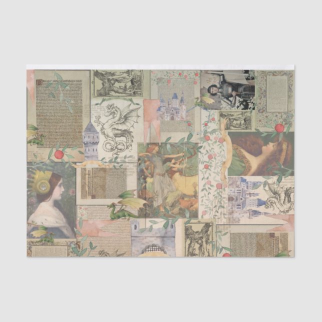 De Seda Mostre Seu Próprio Papel Tecidual Do Dragão (Frente )