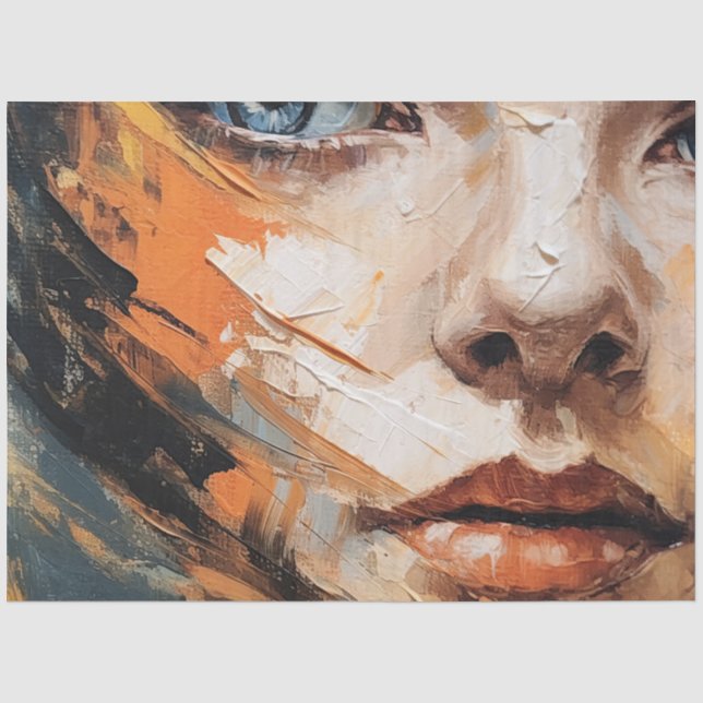De Seda Mulher Abstrata II Papel Tissue (Frente )