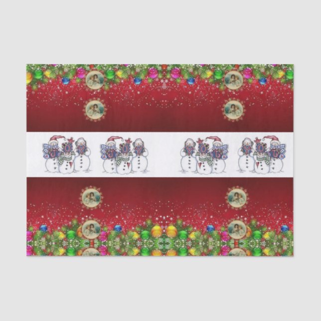 De Seda Natal do Papel Tecidual (Frente )