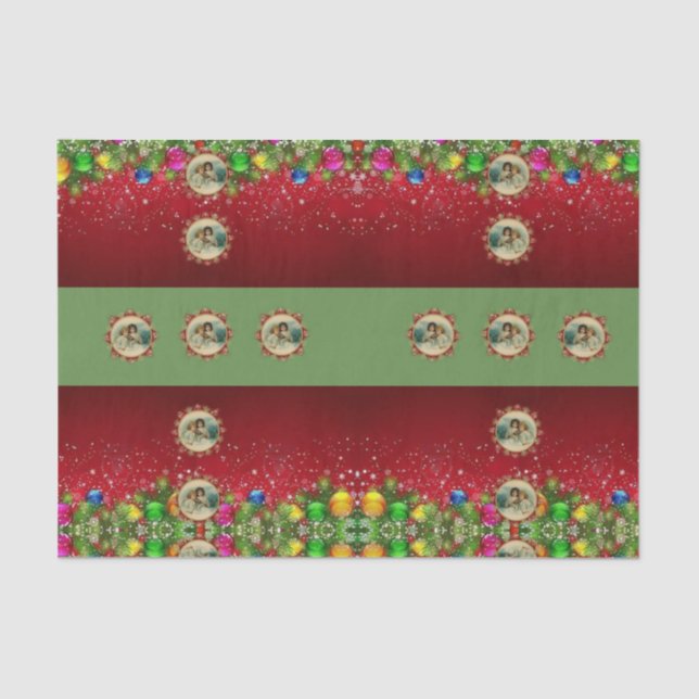 De Seda Natal do Papel Tecidual (Frente )