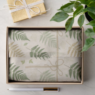 De Seda O Cottagecore Fern Deixa Impressão Papel Tecido