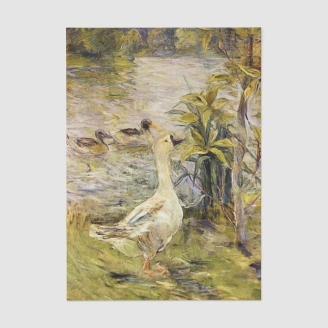 De Seda O Ganso por Berthe Morisot Papel Tissue (Frente )