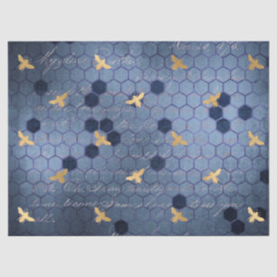 De Seda O Papel Tecido Série Blue Bee Design 12