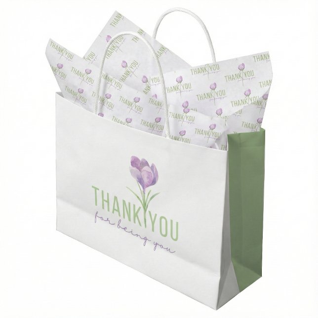 De Seda Obrigado Por Ser Seu Papel Tecidual (Show your gratitude with this, "Thank you for being you" tissue paper! Matching gift bag available.)