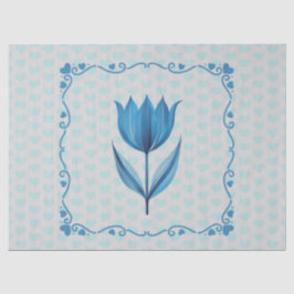 De Seda Padrão com um Papel Tecido Azul