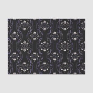 De Seda Padrão Gótico Preto e Roxo #5 Papel tecidular