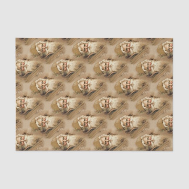 De Seda Papai Noel do Velho Mundo - Papel Tecidual (Frente )