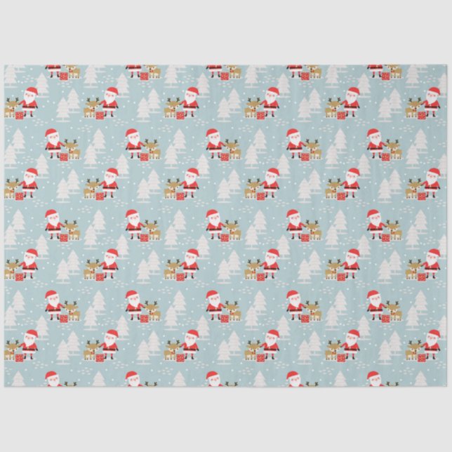 De Seda Papais noeis, Neves, Rudolph e Apresenta Papel Tec (Frente )