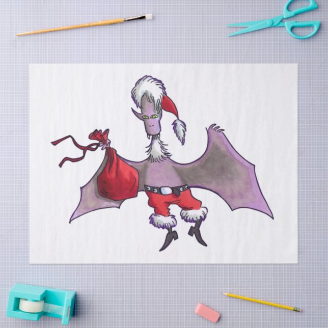 De Seda Papais noeis Papel branco Bat grande (Arte )