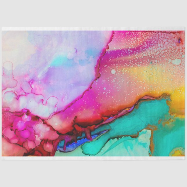 De Seda papel a cores para a água em espiral (Frente )