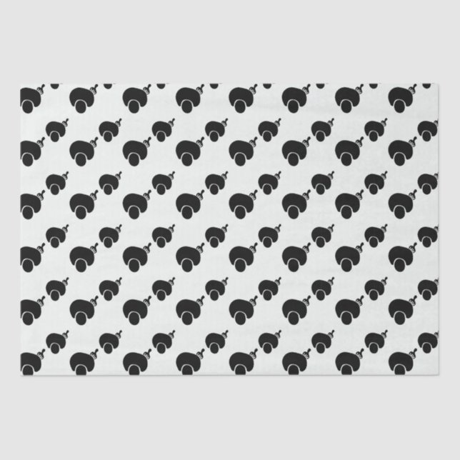 De Seda papel a preto e branco (Frente )