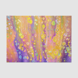 De Seda Papel abstrato púrpura e papel tissue amarelo