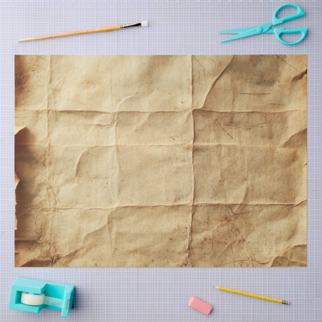 De Seda Papel Amassado e Envelhecido Artesanal (Arte )