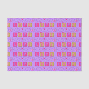 De Seda PAPEL Azulejos-Lt Roxo, Dourado, Pink-TISSUE WRAP