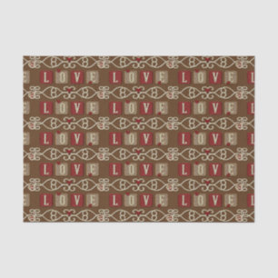 De Seda PAPEL Azulejos-Vermelho-Dourado-Castanho-TÍSSUE