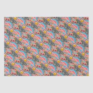 De Seda Papel bonito, cor-de-rosa, sol e arco-íris