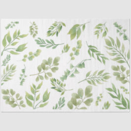 De Seda Papel Botânico Verde Flutuante