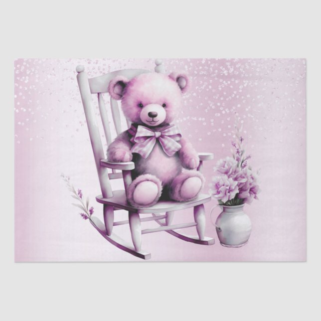De Seda Papel branco cor-de-rosa para bebês (Frente )