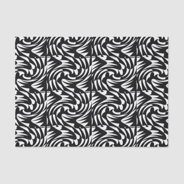 De Seda Papel branco e preto (Frente )