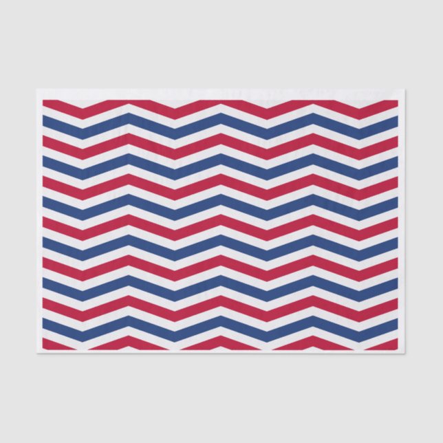 De Seda Papel branco vermelho e azul (Frente )