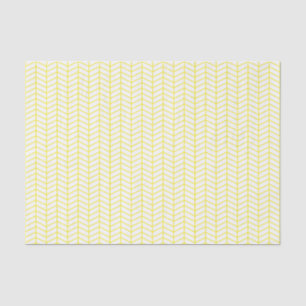 De Seda Papel Chevron - Amarelo em branco