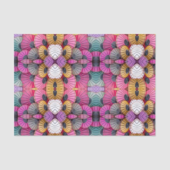 De Seda Papel colorido com guarda-chuvas Abstrato (Frente )