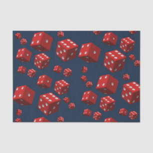 De Seda Papel cortês vermelho dados mancaverna