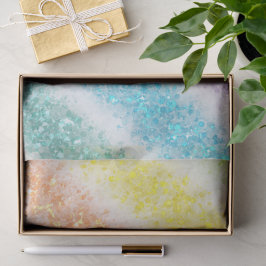 De Seda Papel Crepom Glitter Arco-Íris Pastel