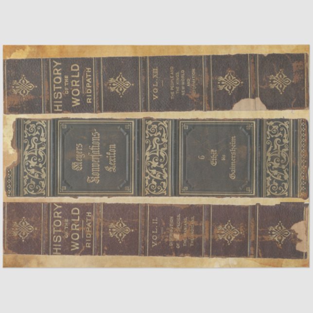 De Seda Papel Decopaginado do Livro (Frente )