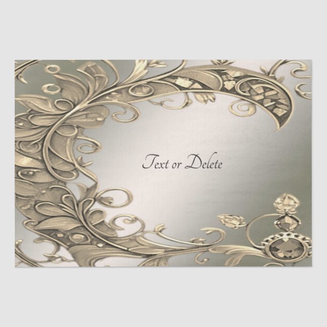 De Seda Papel Decorativo Dourado Elegante (Frente )
