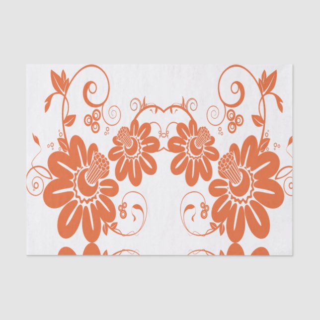 De Seda Papel decorativo para tecidos florais (Frente )