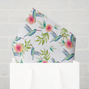 De Seda Papel Decoupage Beija-flor, Floral Jardim