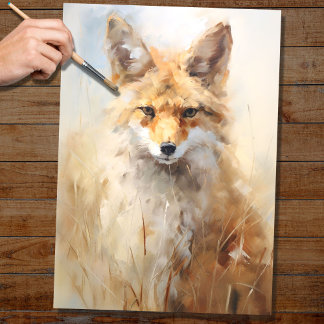 De Seda Papel Decoupage Coyote 2