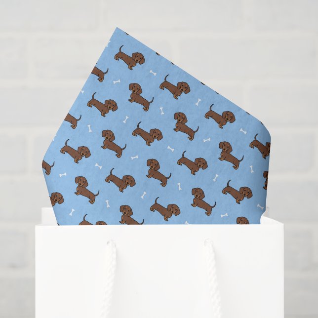 De Seda Papel Decoupage Dachshund (Sacola de presentes)