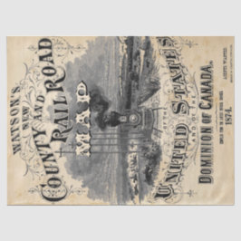 De Seda Papel Decoupage do Comboio Steampunk