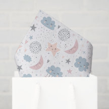 Papel Decoupage Lua Estrelas Nuvens, Celestial