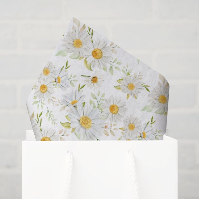 De Seda Papel Decoupage Margaridas, Jardim Floral (Sacola de presentes)