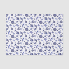 De Seda Papel dos lençóis azuis e brancos