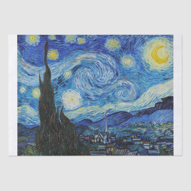 DE SEDA PAPEL DOS TECIDOS: A NOITE ESTÁRIA: VAN GOGH (Frente )