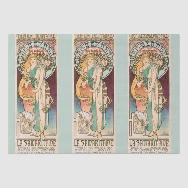 DE SEDA PAPEL DOS TECIDOS: ALPHONS MUCHA : LA SAMARITAINE (Frente )