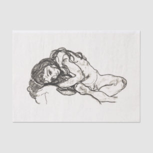 DE SEDA PAPEL DOS TECIDOS: EGON SCHIELE : GAROTA: 1918