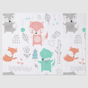 DE SEDA PAPEL DOS TECIDOS: FOREST FOX