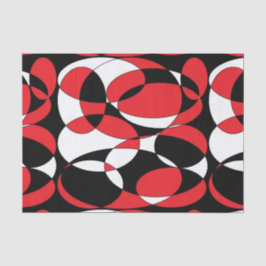 De Seda Papel dos tecidos preto, branco e vermelho