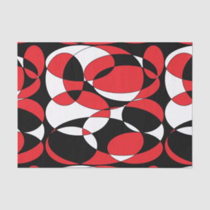 De Seda Papel dos tecidos preto, branco e vermelho