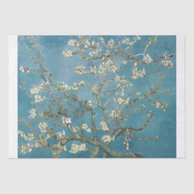 De Seda PAPEL DOS TECIDOS: VINCENT Van Gogh : ALMOND BLOSS (Frente )