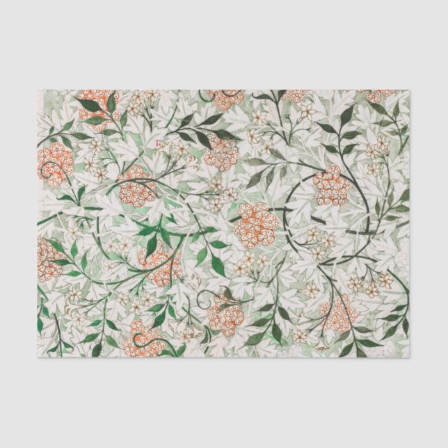 DE SEDA PAPEL DOS TECIDOS: WILLIAM MORRIS : JASMINE (Frente )