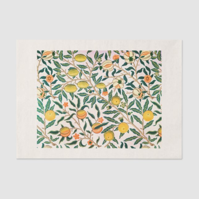 DE SEDA PAPEL DOS TECIDOS: WILLIAM MORRIS : POMEGRANATO (Frente )