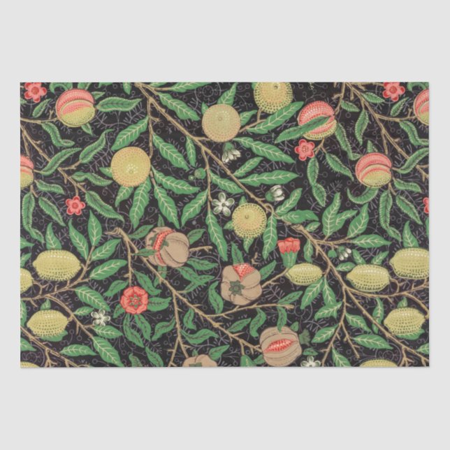 DE SEDA PAPEL DOS TECIDOS: WILLIAM MORRIS : POMEGRANATO (Frente )