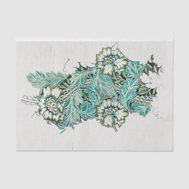 DE SEDA PAPEL DOS TECIDOS: WILLIAM MORRIS: TULIPS (Frente )